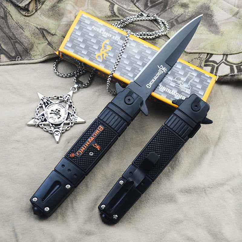 NEW Browning Swordfish Folding Knife Outdoor Knife Camping Self Defense Outdoor Survival Knife Military Knife Folding Knife Gift Box