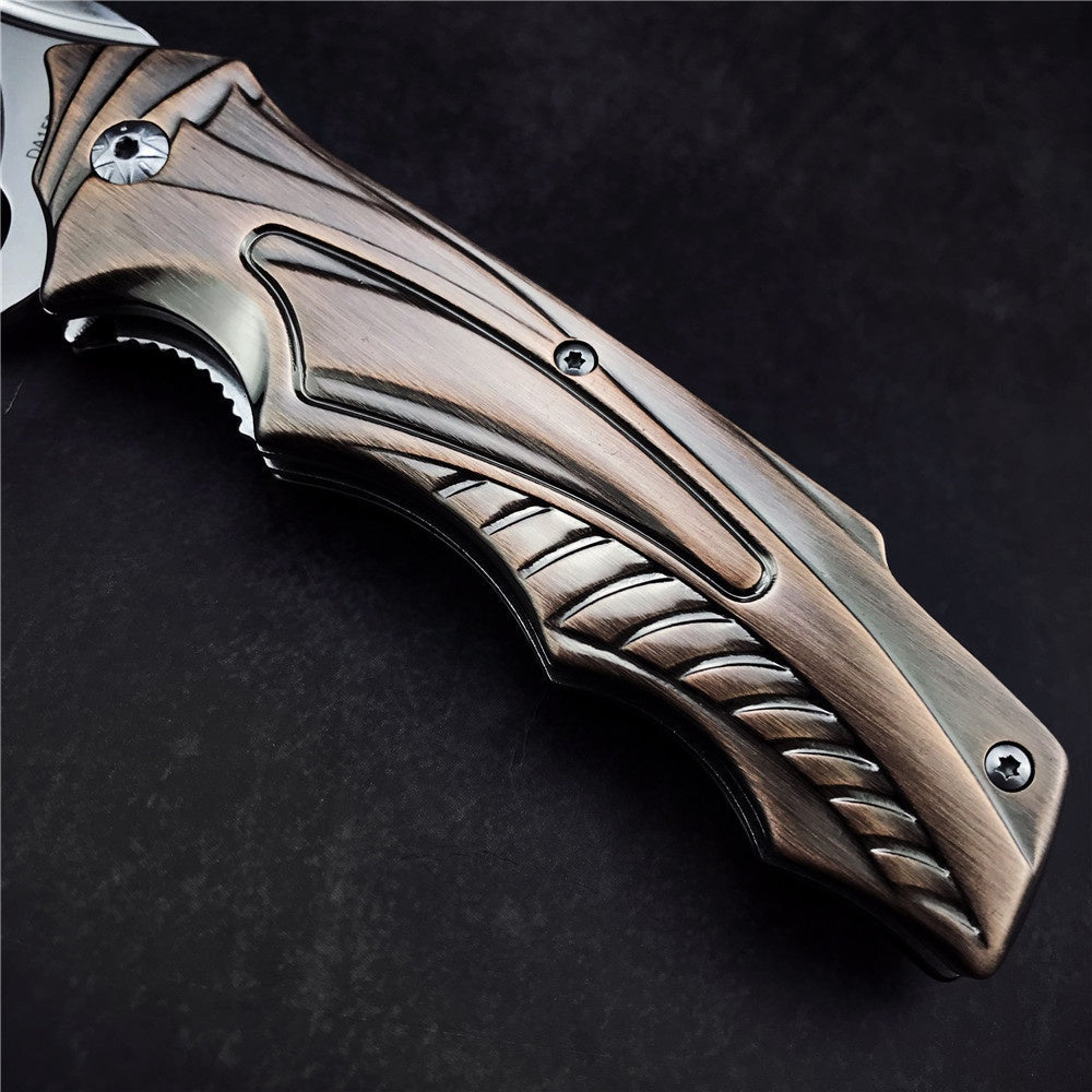 Claw Knives FOX DA158 Folding Karambit Flipper Knife 440 Blade Stainless Steel Handles Combat Training Tool