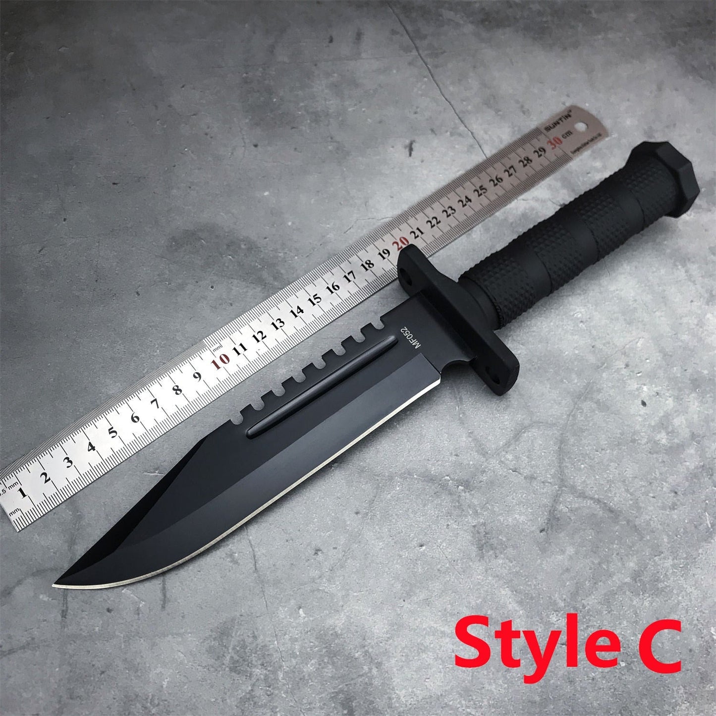 TACTICAL SURVIVAL RB Hunting FIXED BLADE KNIFE Army Bowie w/ SHEATH
