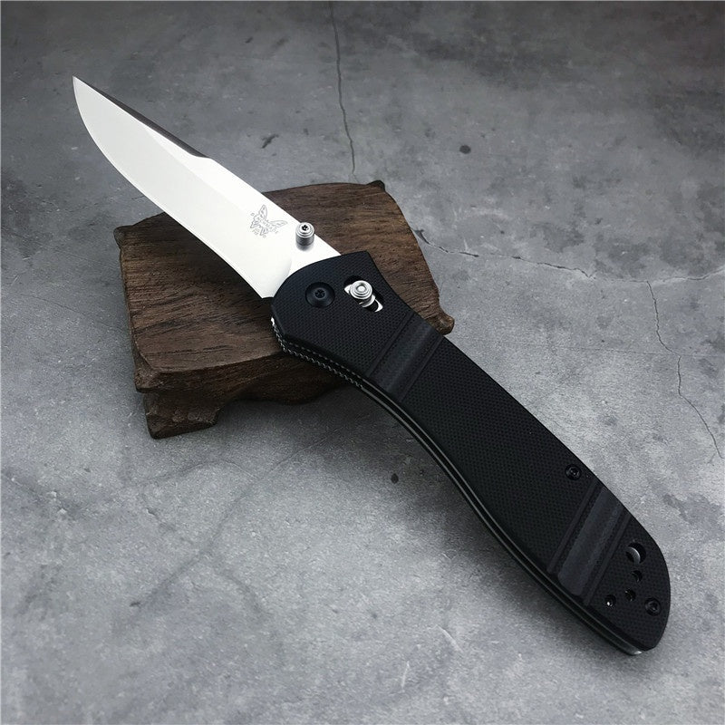Benchmade Knives 710 McHenry & Williams 3.90" Satin D2 Plain Blade, G10 Handles ,Axis Lock- 710D2