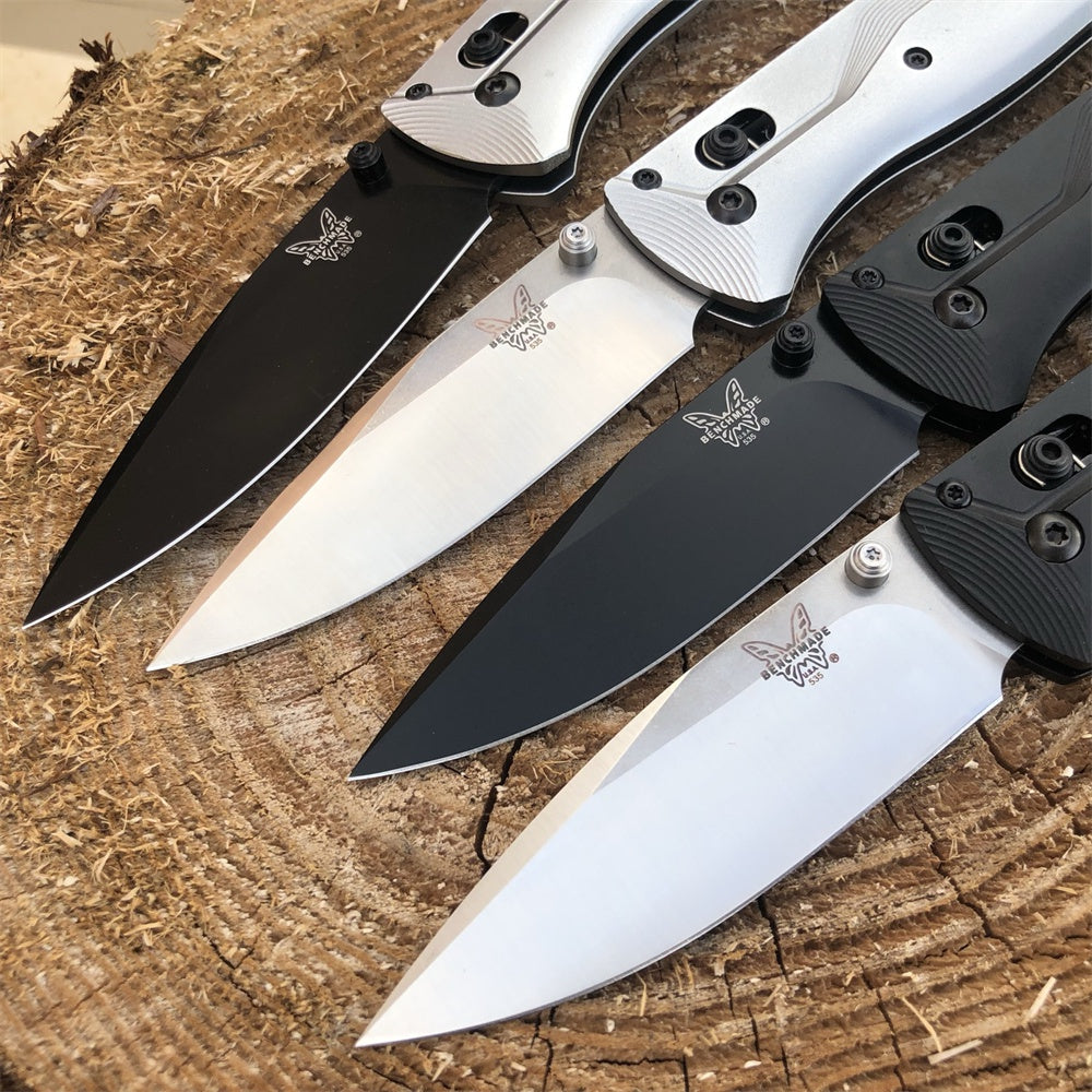 Benchmade 535 Bugout Drop-Point Blade Folding Pocket Knives Multifunctional EDC Tools M390 Blade Non Slip Nylon Aluminium Handle Knife Outdoor Camping Gear Tactical Knife Gift