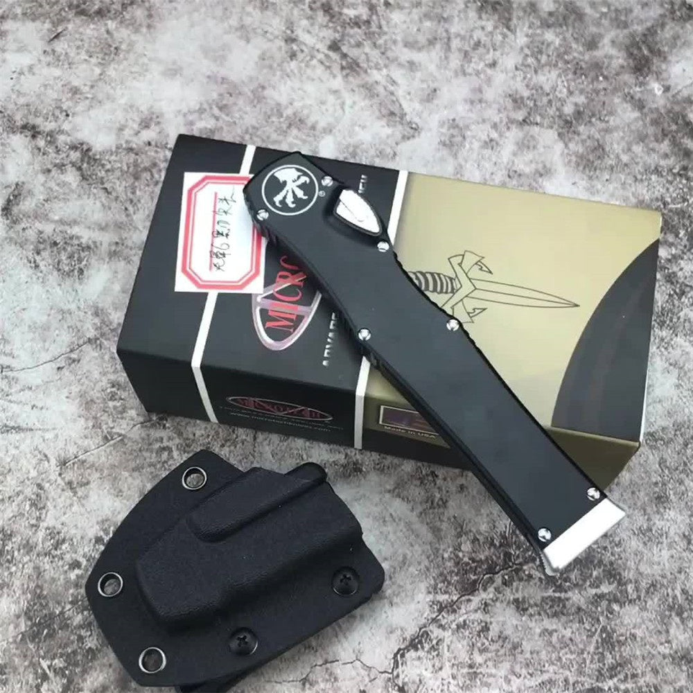 Hot Sale Microtech Spring Halo 6 Assisted OTF Automatic Knife Aviation Aluminum Handle Spring Assisted Knives Camping Hunting Hand Tools