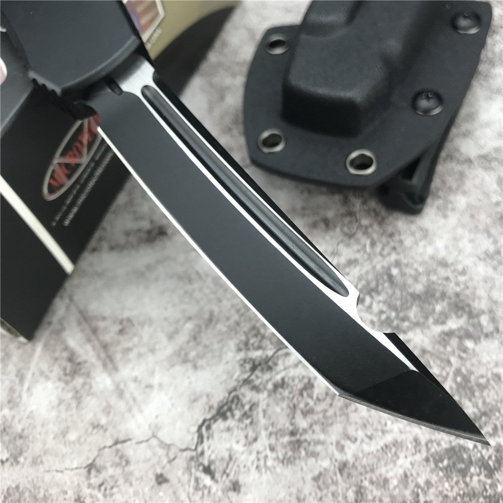 Hot Sale Microtech Spring Halo 6 Assisted OTF Automatic Knife Aviation Aluminum Handle Spring Assisted Knives Camping Hunting Hand Tools