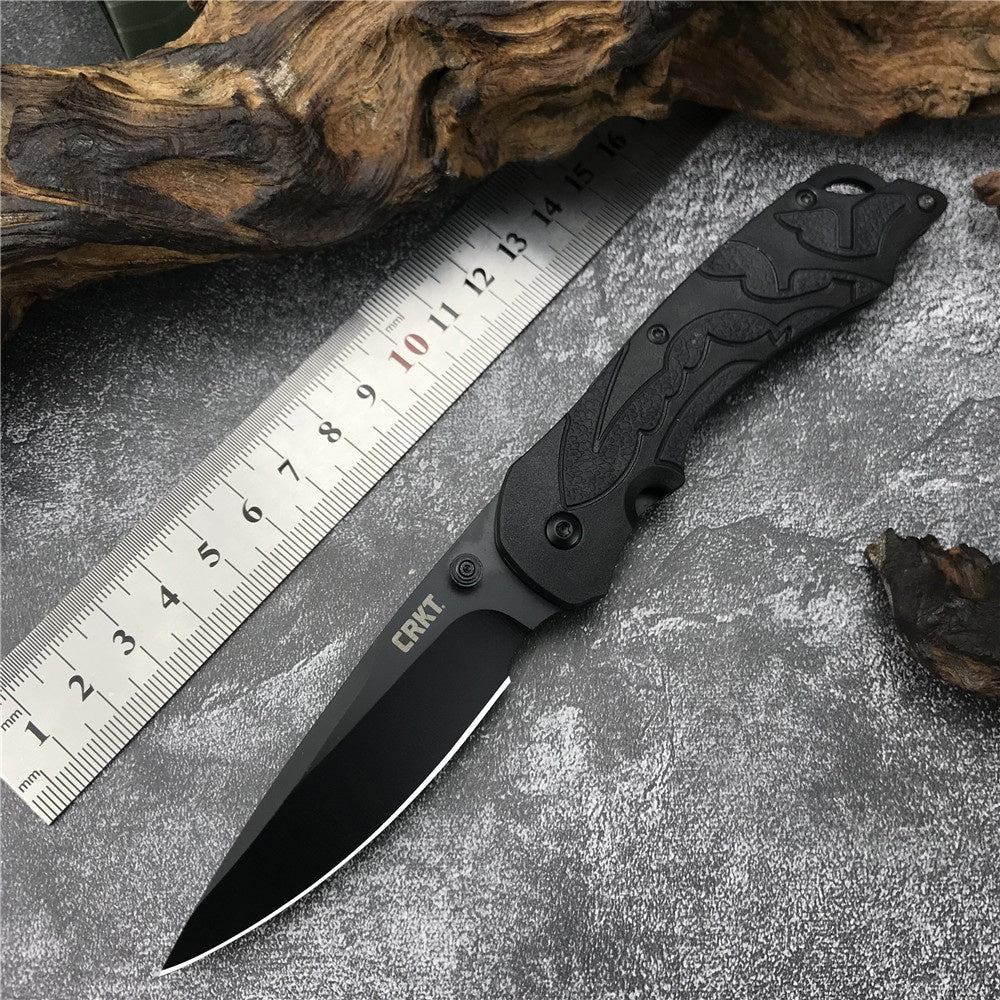 CRKT 1100 Richard Rogers CEO Gentleman's Edc Open Folding Blade Knifes Spring Assisted Opening Plain Stiletto Pocket Pen Knife Tactical Hunting Camping Survival Gear Multi Tool Messer