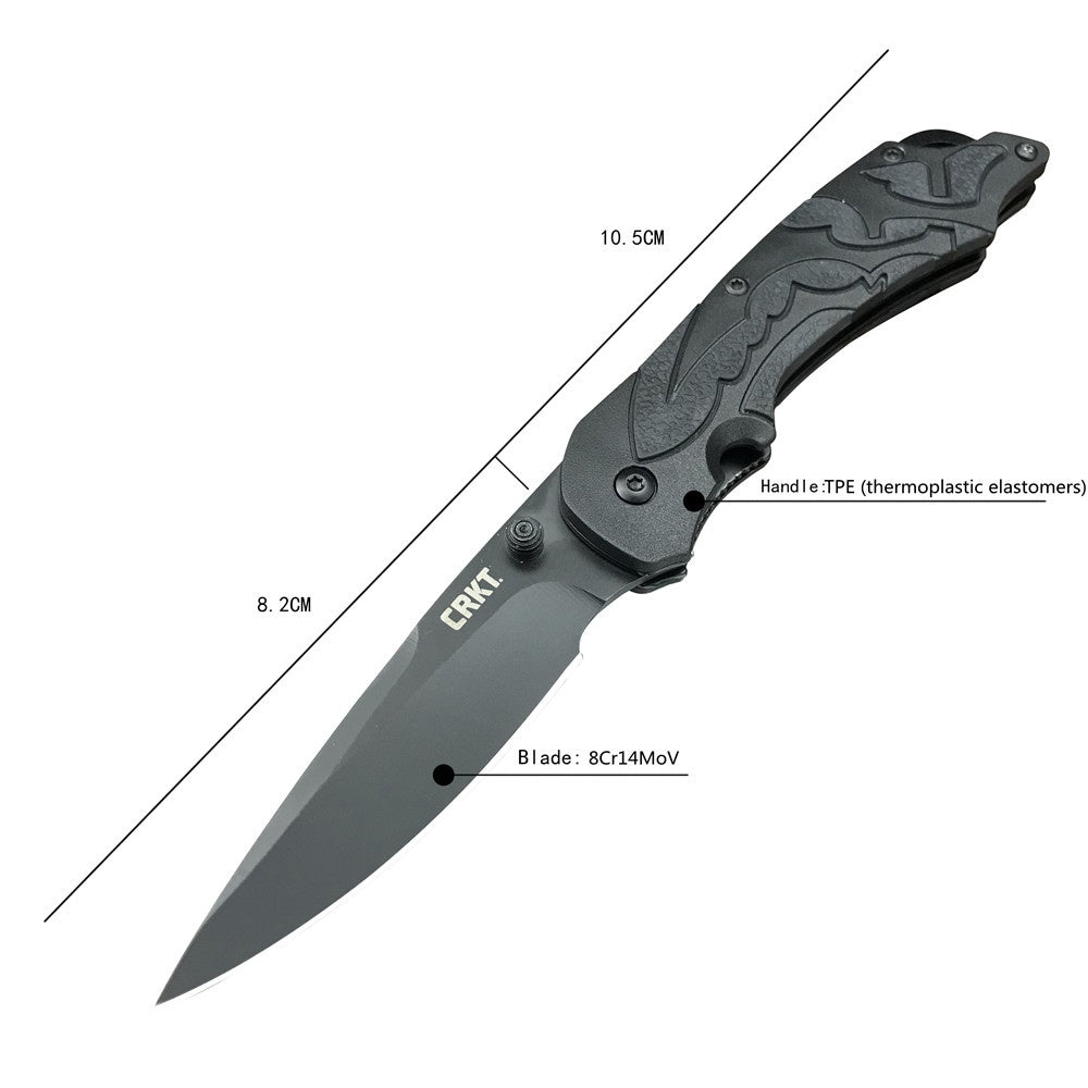CRKT 1100 Richard Rogers CEO Gentleman's Edc Open Folding Blade Knifes Spring Assisted Opening Plain Stiletto Pocket Pen Knife Tactical Hunting Camping Survival Gear Multi Tool Messer