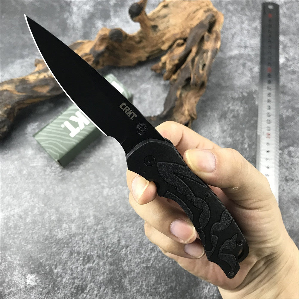 CRKT 1100 Richard Rogers CEO Gentleman's Edc Open Folding Blade Knifes Spring Assisted Opening Plain Stiletto Pocket Pen Knife Tactical Hunting Camping Survival Gear Multi Tool Messer