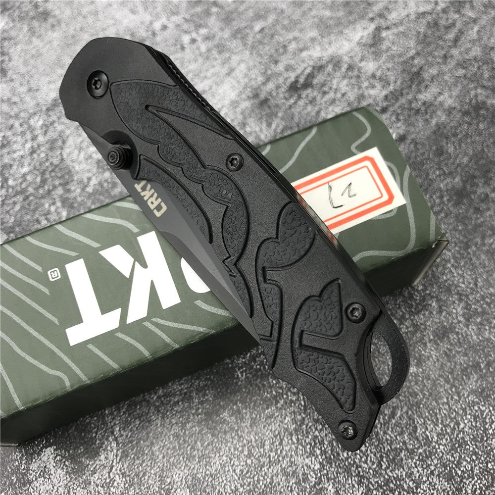 CRKT 1100 Richard Rogers CEO Gentleman's Edc Open Folding Blade Knifes Spring Assisted Opening Plain Stiletto Pocket Pen Knife Tactical Hunting Camping Survival Gear Multi Tool Messer