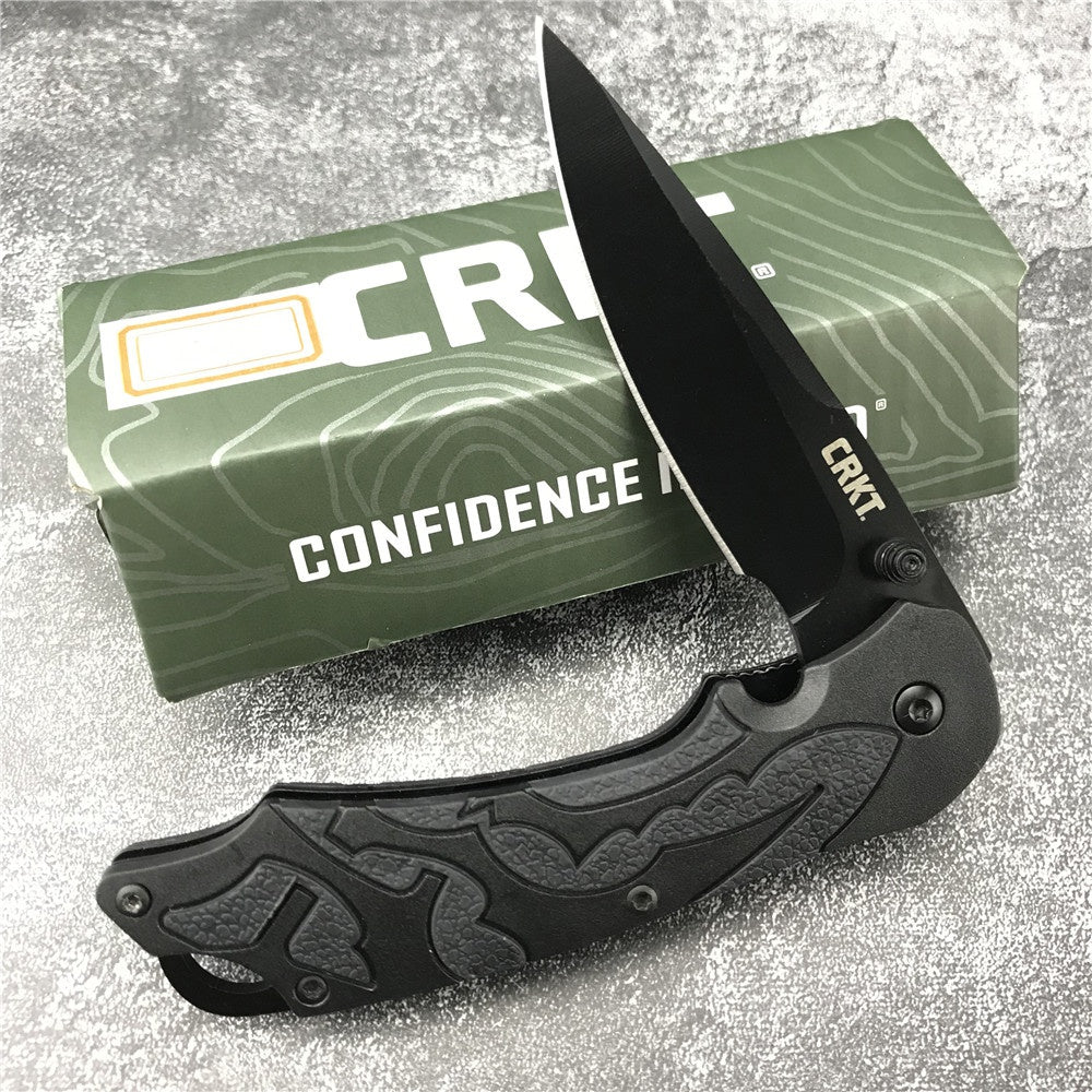 CRKT 1100 Richard Rogers CEO Gentleman's Edc Open Folding Blade Knifes Spring Assisted Opening Plain Stiletto Pocket Pen Knife Tactical Hunting Camping Survival Gear Multi Tool Messer