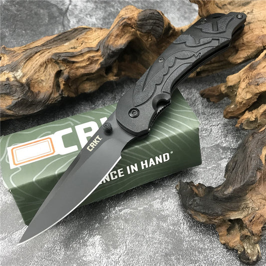 CRKT 1100 Richard Rogers CEO Gentleman's Edc Open Folding Blade Knifes Spring Assisted Opening Plain Stiletto Pocket Pen Knife Tactical Hunting Camping Survival Gear Multi Tool Messer