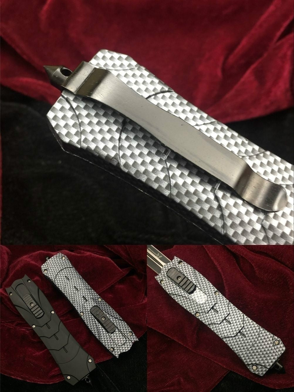 New Product Upgrades |Card Knife+Push Knife + Gifts Knives Set  Tactical OTF AUTOMATIC Spring Knife Fixed Blades Double Switchblade Edge Survival Outdoor Multitool Tanto Hunting Tools