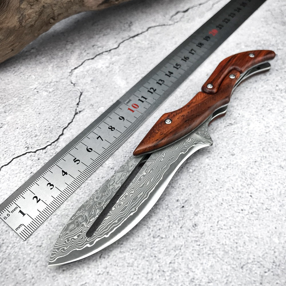 2022 New 67 Layers VG10 Damascus Steel Knives Tactical Hunting Mechanical Folding Knife Fixed Blade Outdoor Camping Survival EDC Pocket Defense Tools
