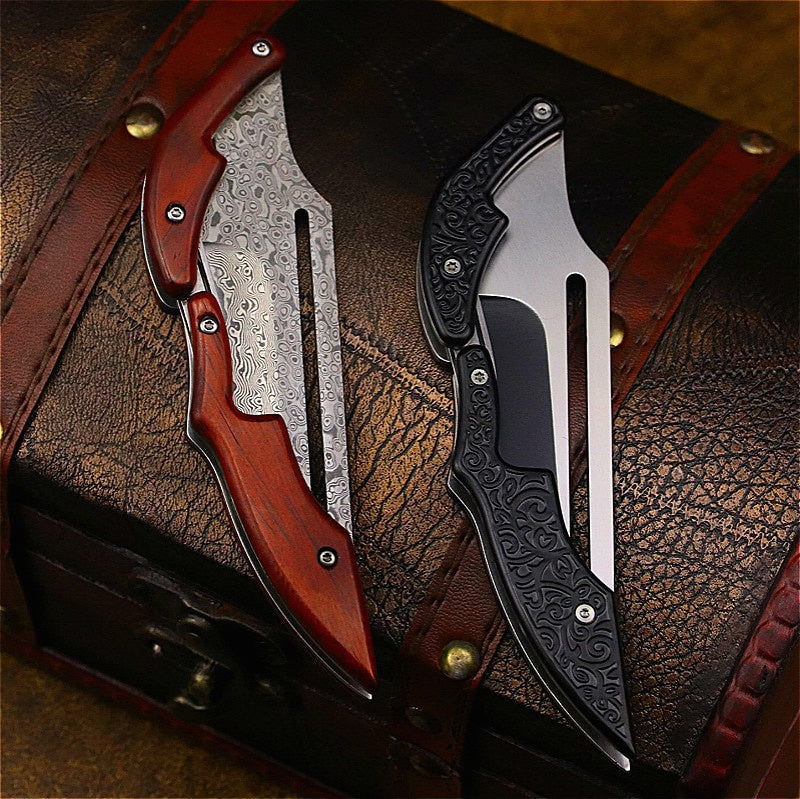 2022 New 67 Layers VG10 Damascus Steel Knives Tactical Hunting Mechanical Folding Knife Fixed Blade Outdoor Camping Survival EDC Pocket Defense Tools