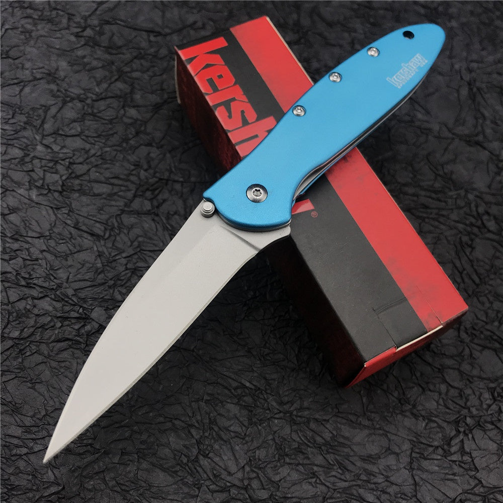 Hot Kershaw 1660 Ken Onion Leek Assisted Flipper Pocket Folding Knife 3" Bead Blast Plain Blade, Stainless Steel Handles Sandvik 14C28N Blade Best Buy From Outdoor Gear Lab Includes Frame Lock, SpeedSafe Assisted Opening and Reversible Pocketclip, 3 Oz