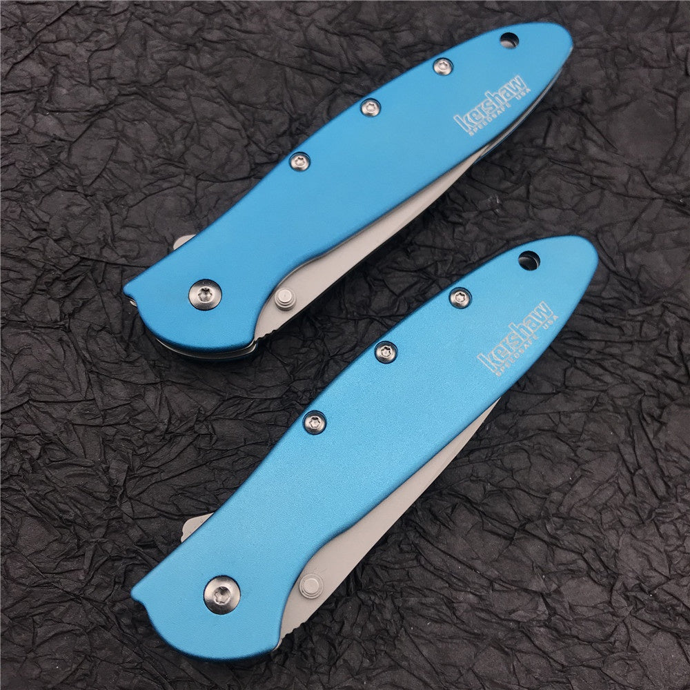 Hot Kershaw 1660 Ken Onion Leek Assisted Flipper Pocket Folding Knife 3" Bead Blast Plain Blade, Stainless Steel Handles Sandvik 14C28N Blade Best Buy From Outdoor Gear Lab Includes Frame Lock, SpeedSafe Assisted Opening and Reversible Pocketclip, 3 Oz