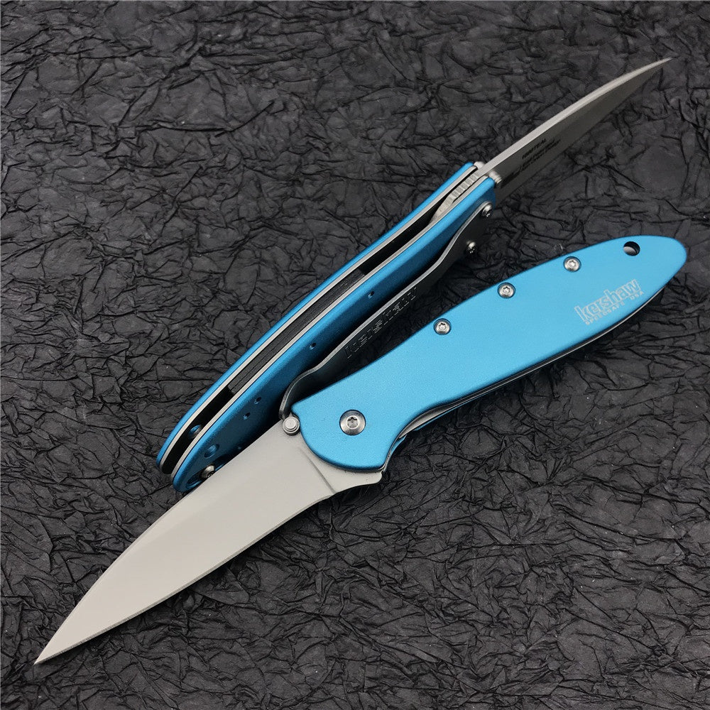 Hot Kershaw 1660 Ken Onion Leek Assisted Flipper Pocket Folding Knife 3" Bead Blast Plain Blade, Stainless Steel Handles Sandvik 14C28N Blade Best Buy From Outdoor Gear Lab Includes Frame Lock, SpeedSafe Assisted Opening and Reversible Pocketclip, 3 Oz