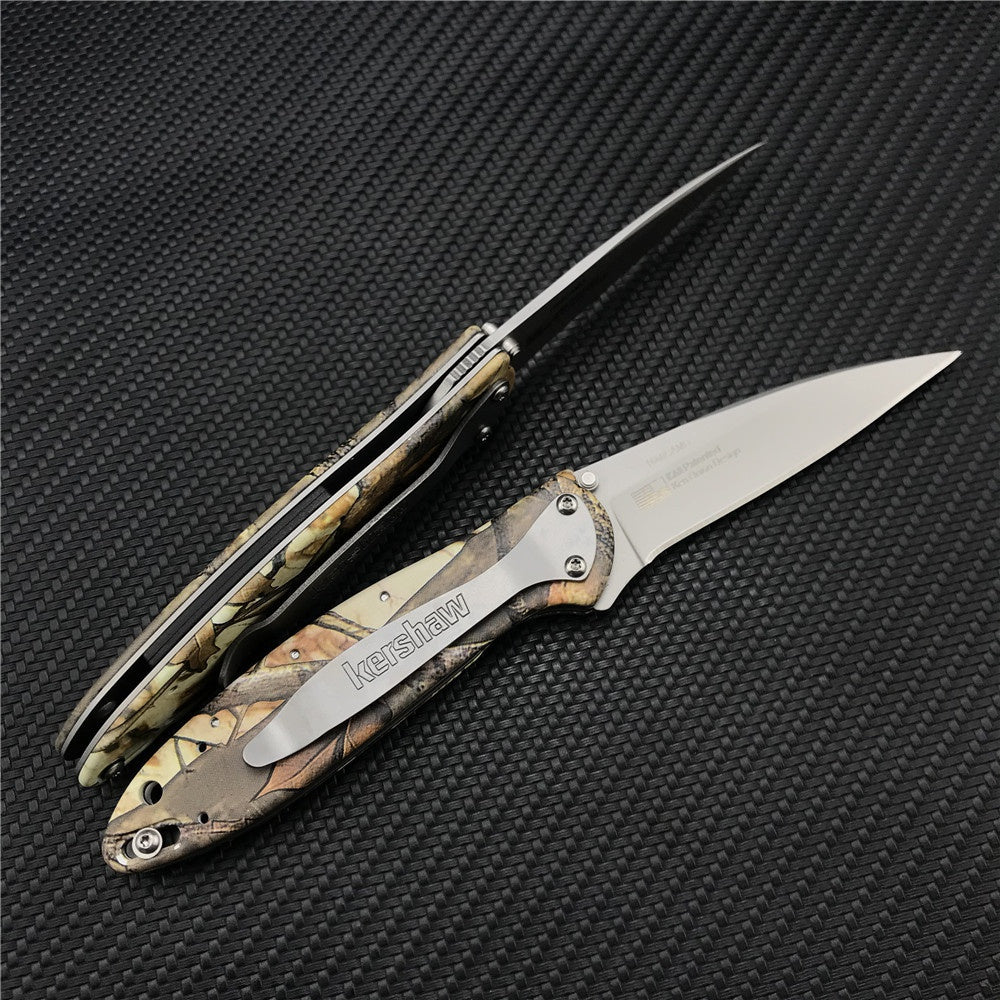 Hot Kershaw 1660 Ken Onion Leek Assisted Flipper Pocket Folding Knife 3" Bead Blast Plain Blade, Stainless Steel Handles Sandvik 14C28N Blade Best Buy From Outdoor Gear Lab Includes Frame Lock, SpeedSafe Assisted Opening and Reversible Pocketclip, 3 Oz