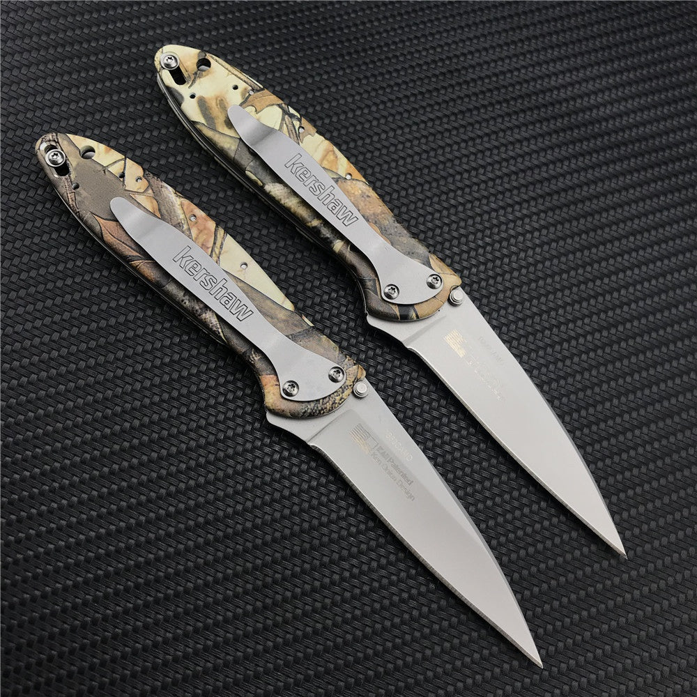 Hot Kershaw 1660 Ken Onion Leek Assisted Flipper Pocket Folding Knife 3" Bead Blast Plain Blade, Stainless Steel Handles Sandvik 14C28N Blade Best Buy From Outdoor Gear Lab Includes Frame Lock, SpeedSafe Assisted Opening and Reversible Pocketclip, 3 Oz