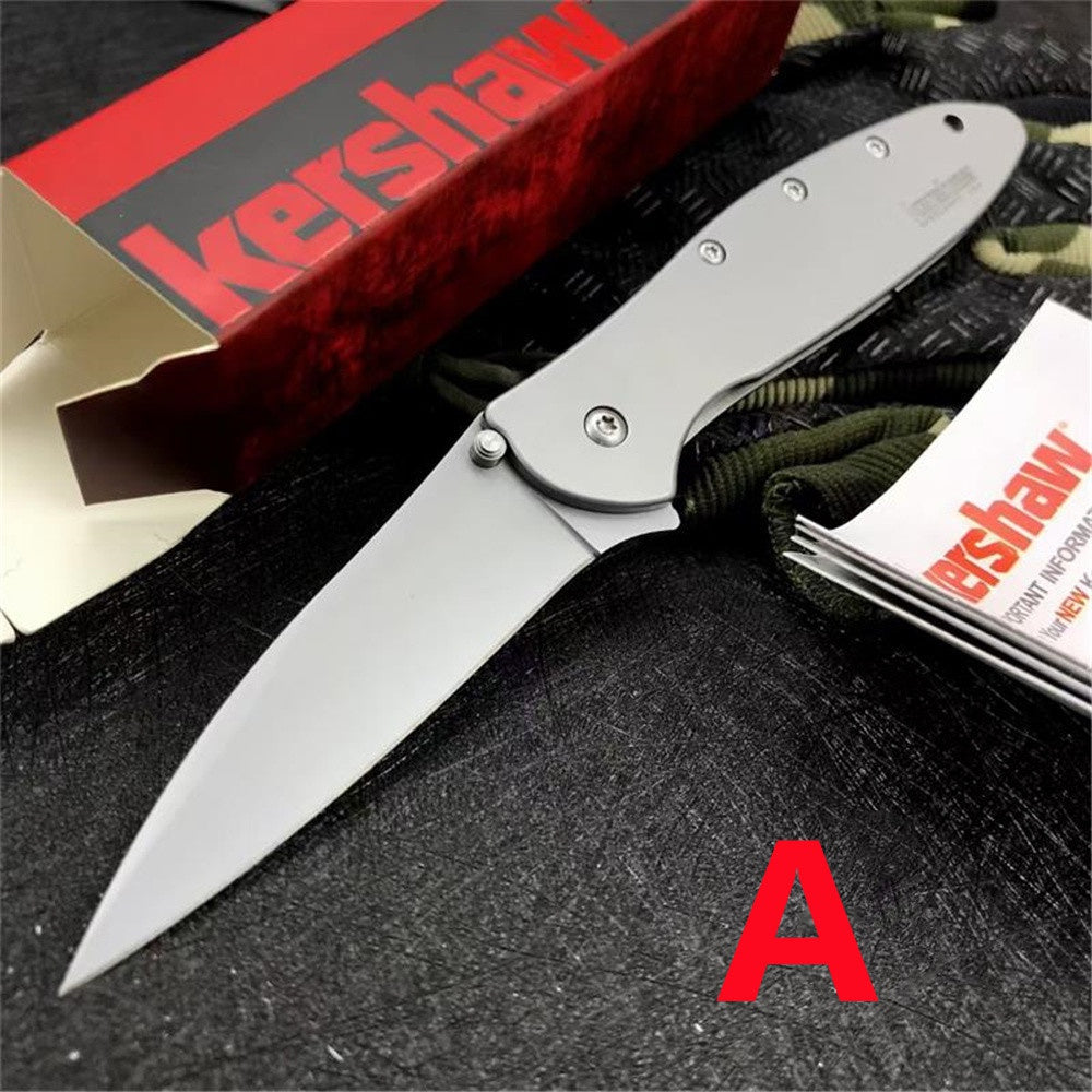 Hot Kershaw 1660 Ken Onion Leek Assisted Flipper Pocket Folding Knife 3" Bead Blast Plain Blade, Stainless Steel Handles Sandvik 14C28N Blade Best Buy From Outdoor Gear Lab Includes Frame Lock, SpeedSafe Assisted Opening and Reversible Pocketclip, 3 Oz