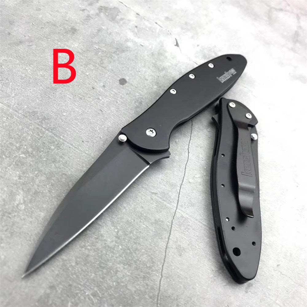 Hot Kershaw 1660 Ken Onion Leek Assisted Flipper Pocket Folding Knife 3" Bead Blast Plain Blade, Stainless Steel Handles Sandvik 14C28N Blade Best Buy From Outdoor Gear Lab Includes Frame Lock, SpeedSafe Assisted Opening and Reversible Pocketclip, 3 Oz