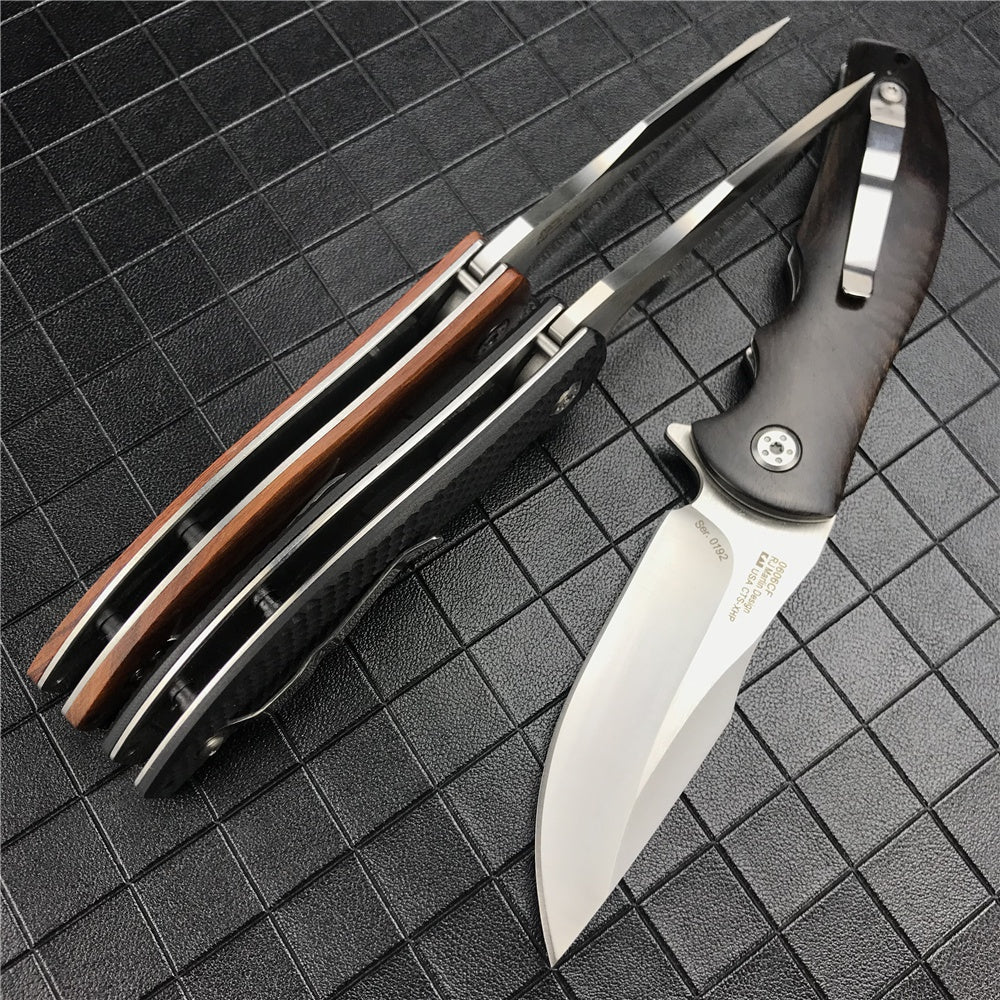 ZT ZERO TOLERANCE0606 Tactical Folding Knife 9cr13mov Blade G10 Ebony Wooden Handle Camping Survival Pocket Knives Ball Bearing Flipper Outdoor Tools