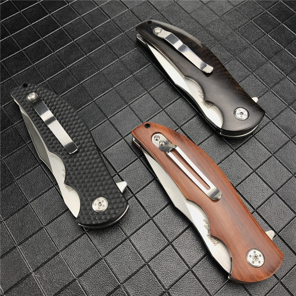 ZT ZERO TOLERANCE0606 Tactical Folding Knife 9cr13mov Blade G10 Ebony Wooden Handle Camping Survival Pocket Knives Ball Bearing Flipper Outdoor Tools