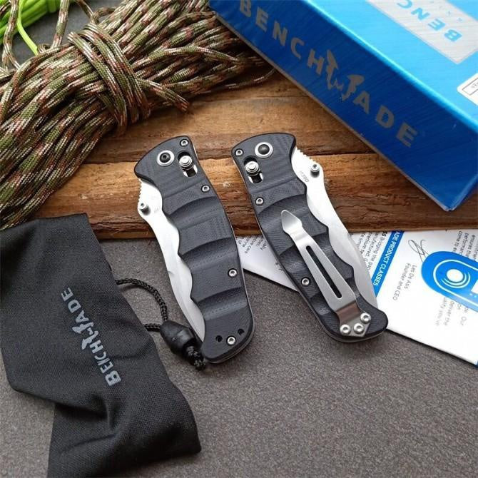 Benchmade Nakamura Axis 484 Folding Knife, Drop-Point, G10 Handle, M390 - USED CONDITION Outdoor Hunting EDC Tools