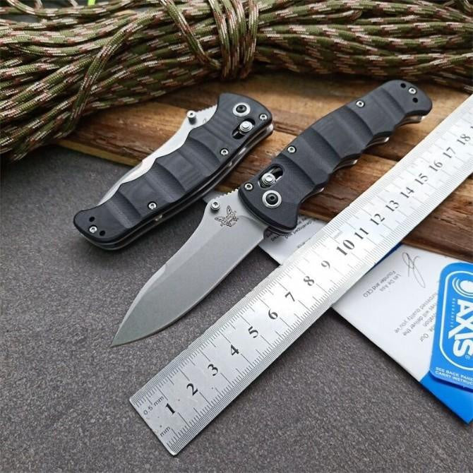 Benchmade Nakamura Axis 484 Folding Knife, Drop-Point, G10 Handle, M390 - USED CONDITION Outdoor Hunting EDC Tools
