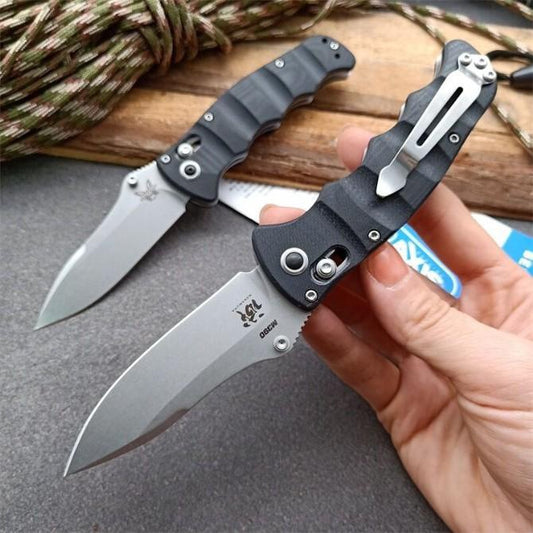 Benchmade Nakamura Axis 484 Folding Knife, Drop-Point, G10 Handle, M390 - USED CONDITION Outdoor Hunting EDC Tools