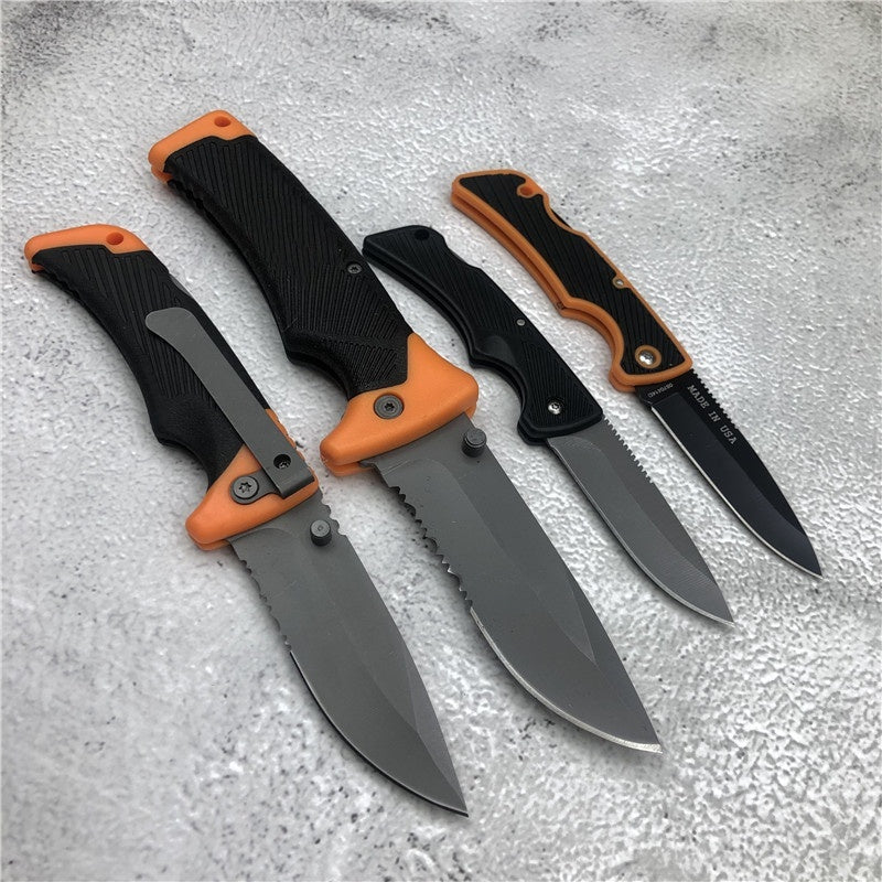 Classic EDC Lockback Folding Knife Four Styles Available 7Cr17MoV Blade Rubber Handle Self-defense Camping Outdoor Survival Tools