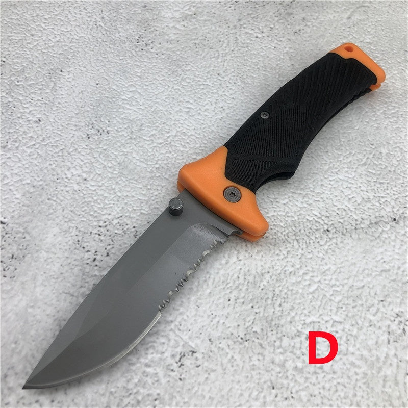 Classic EDC Lockback Folding Knife Four Styles Available 7Cr17MoV Blade Rubber Handle Self-defense Camping Outdoor Survival Tools