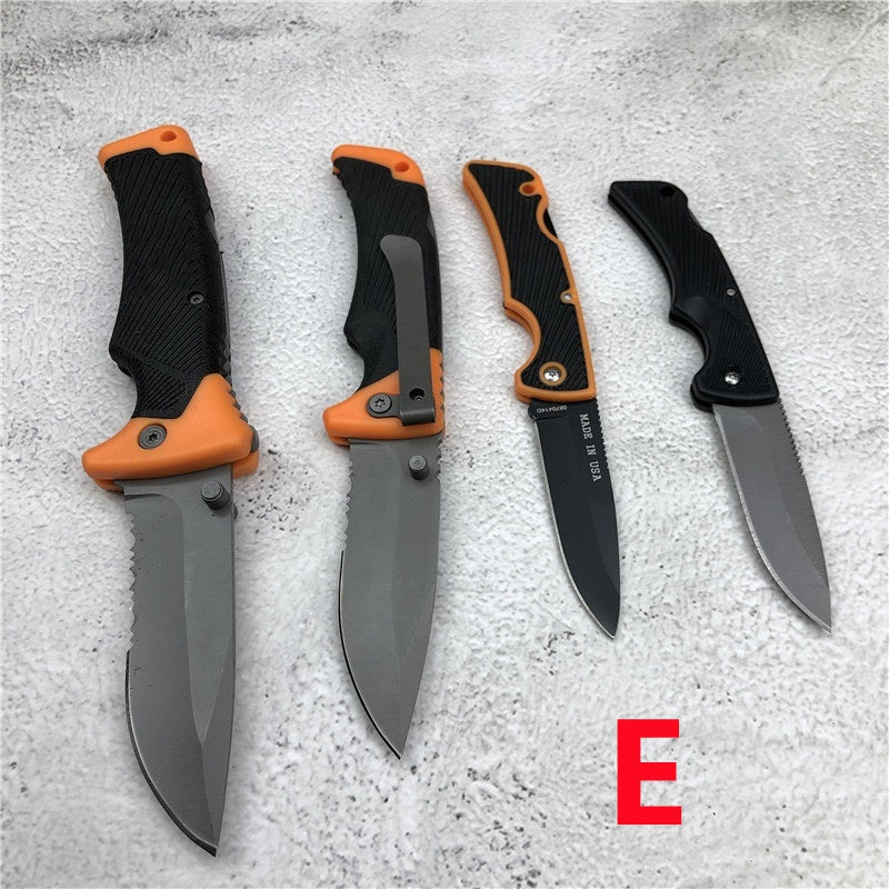 Classic EDC Lockback Folding Knife Four Styles Available 7Cr17MoV Blade Rubber Handle Self-defense Camping Outdoor Survival Tools