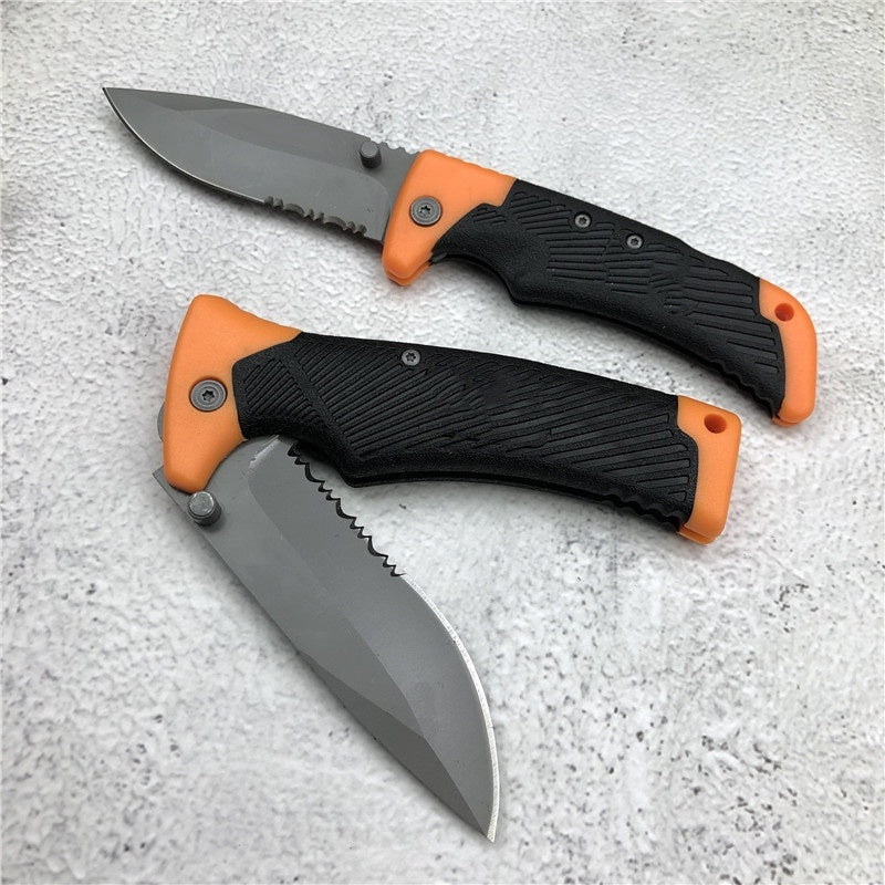 Classic EDC Lockback Folding Knife Four Styles Available 7Cr17MoV Blade Rubber Handle Self-defense Camping Outdoor Survival Tools