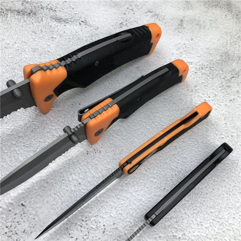 Classic EDC Lockback Folding Knife Four Styles Available 7Cr17MoV Blade Rubber Handle Self-defense Camping Outdoor Survival Tools