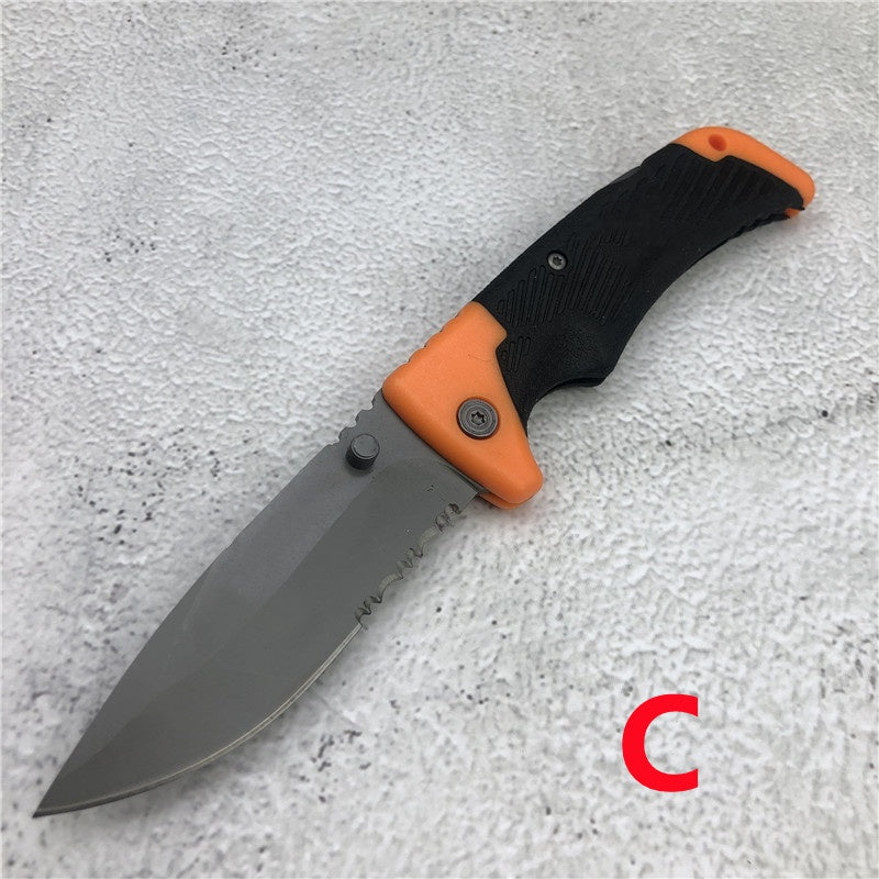 Classic EDC Lockback Folding Knife Four Styles Available 7Cr17MoV Blade Rubber Handle Self-defense Camping Outdoor Survival Tools