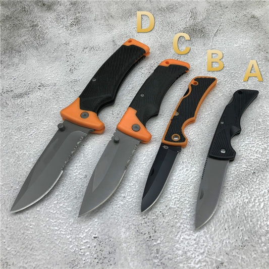 Classic EDC Lockback Folding Knife Four Styles Available 7Cr17MoV Blade Rubber Handle Self-defense Camping Outdoor Survival Tools