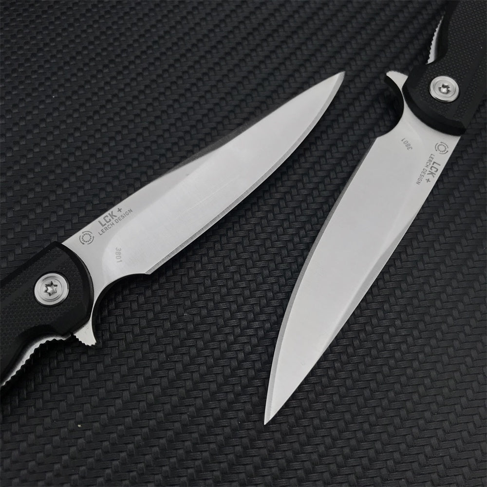 CRKT 3801 LCK+ Liner Lock, Assisted Opening Knife, 3.31" 8Cr13MoV Satin Plain Blade, Glass Reinforced Nylon Handle