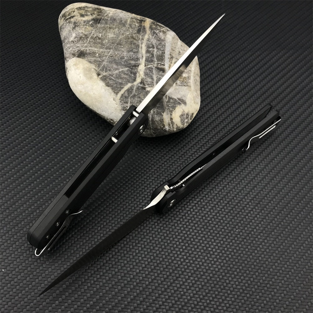 CRKT 3801 LCK+ Liner Lock, Assisted Opening Knife, 3.31" 8Cr13MoV Satin Plain Blade, Glass Reinforced Nylon Handle