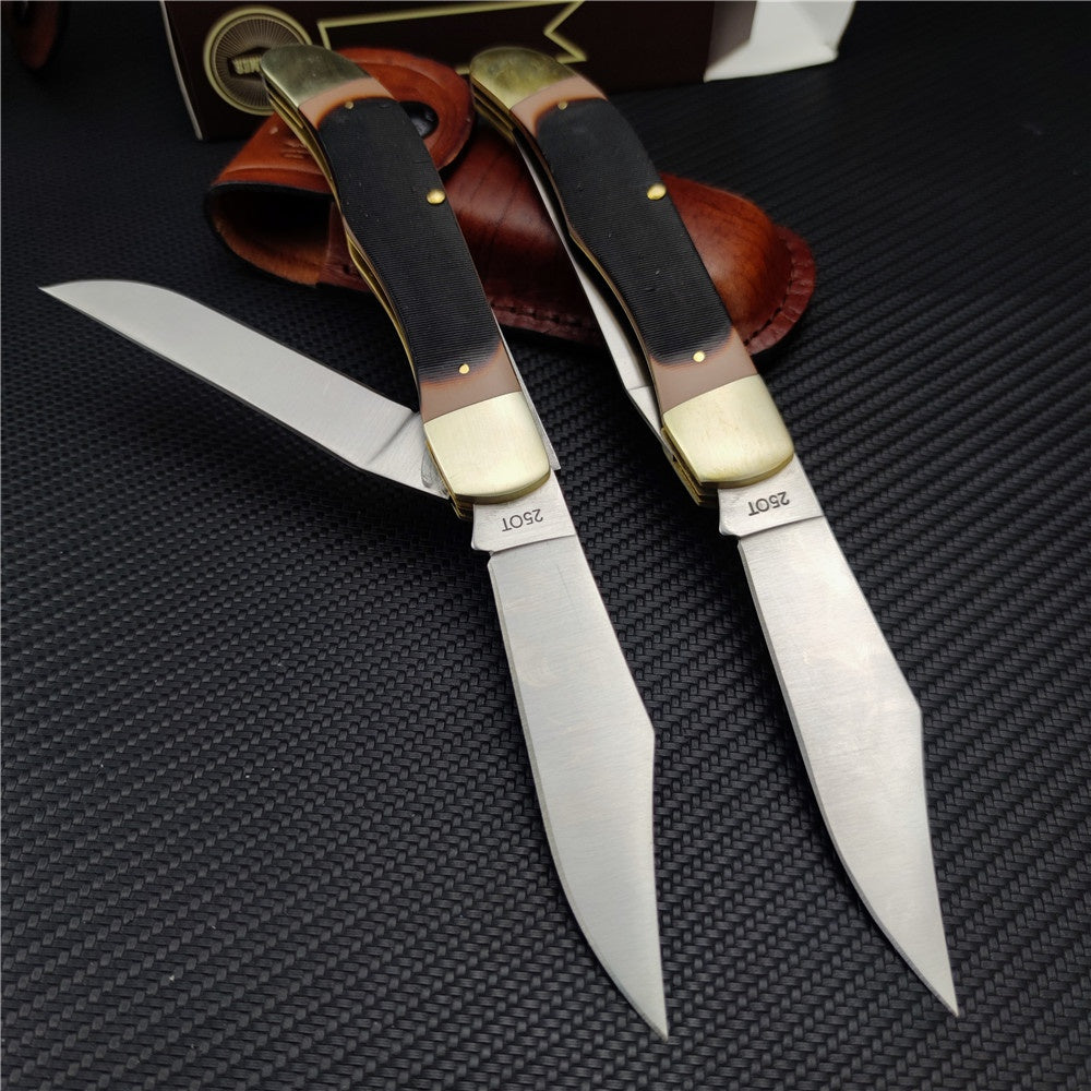 Schrade Old Timer 25OT Folding Hunter Knife with Leather Sheath,outdoor Hunting Edc Knife