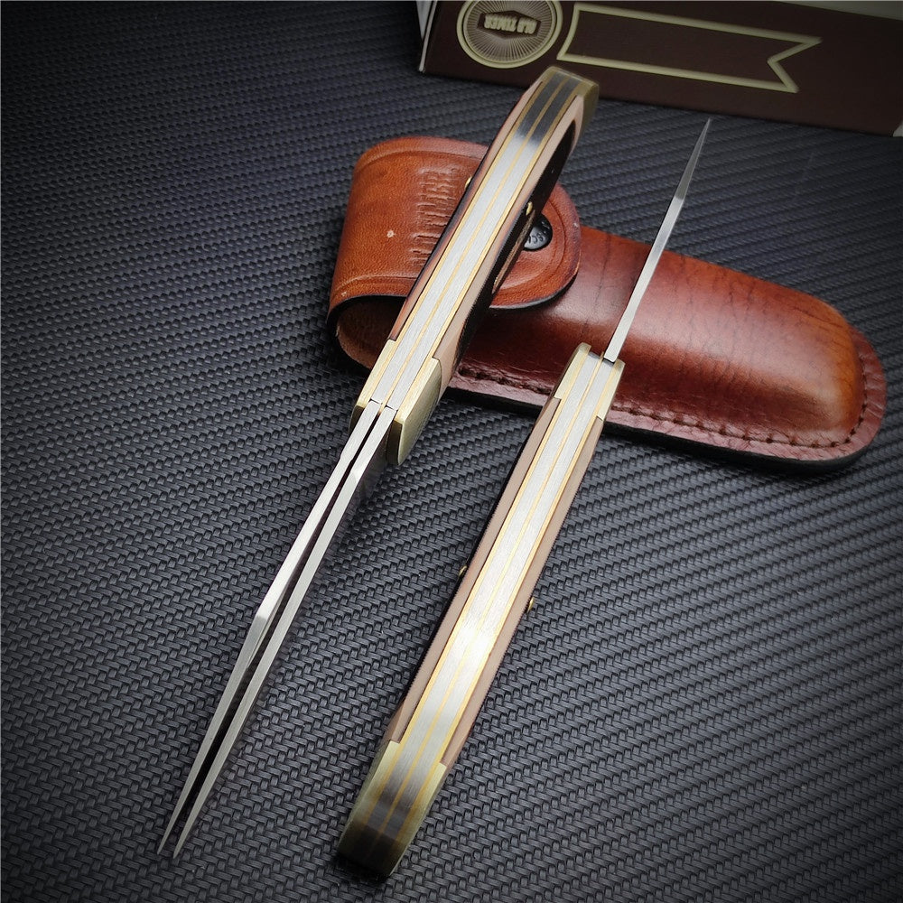 Schrade Old Timer 25OT Folding Hunter Knife with Leather Sheath,outdoor Hunting Edc Knife