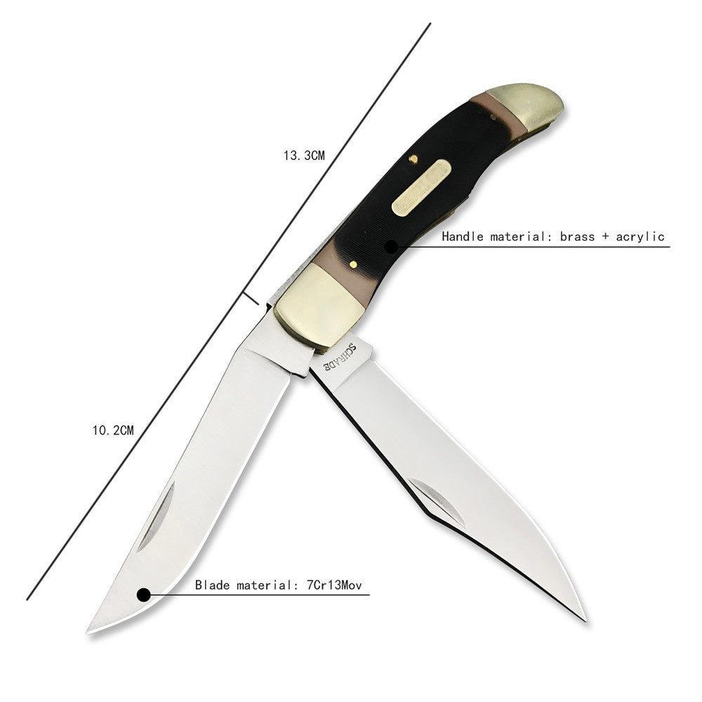 Schrade Old Timer 25OT Folding Hunter Knife with Leather Sheath,outdoor Hunting Edc Knife