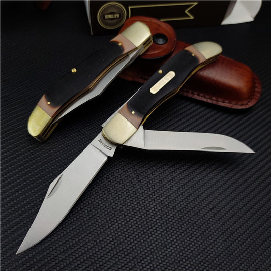Schrade Old Timer 25OT Folding Hunter Knife with Leather Sheath,outdoor Hunting Edc Knife
