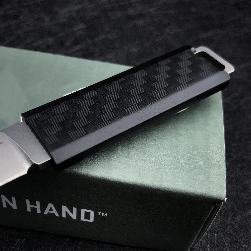 CRKT Scribe EDC Knife: Compact Everyday Carry Fixed Blade, Stonewash finish, Black Thermoplastic Handle, and Cap 2425