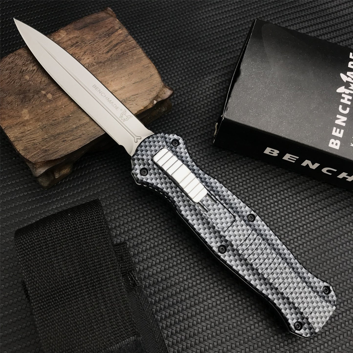 Benchmade 3300bk dagger Tactical Knives AUTO EDC Spring Assist Knife Fixed Blades Double Edge Survival Knifes Camping Hunting Cutting Knifes Fast Opening