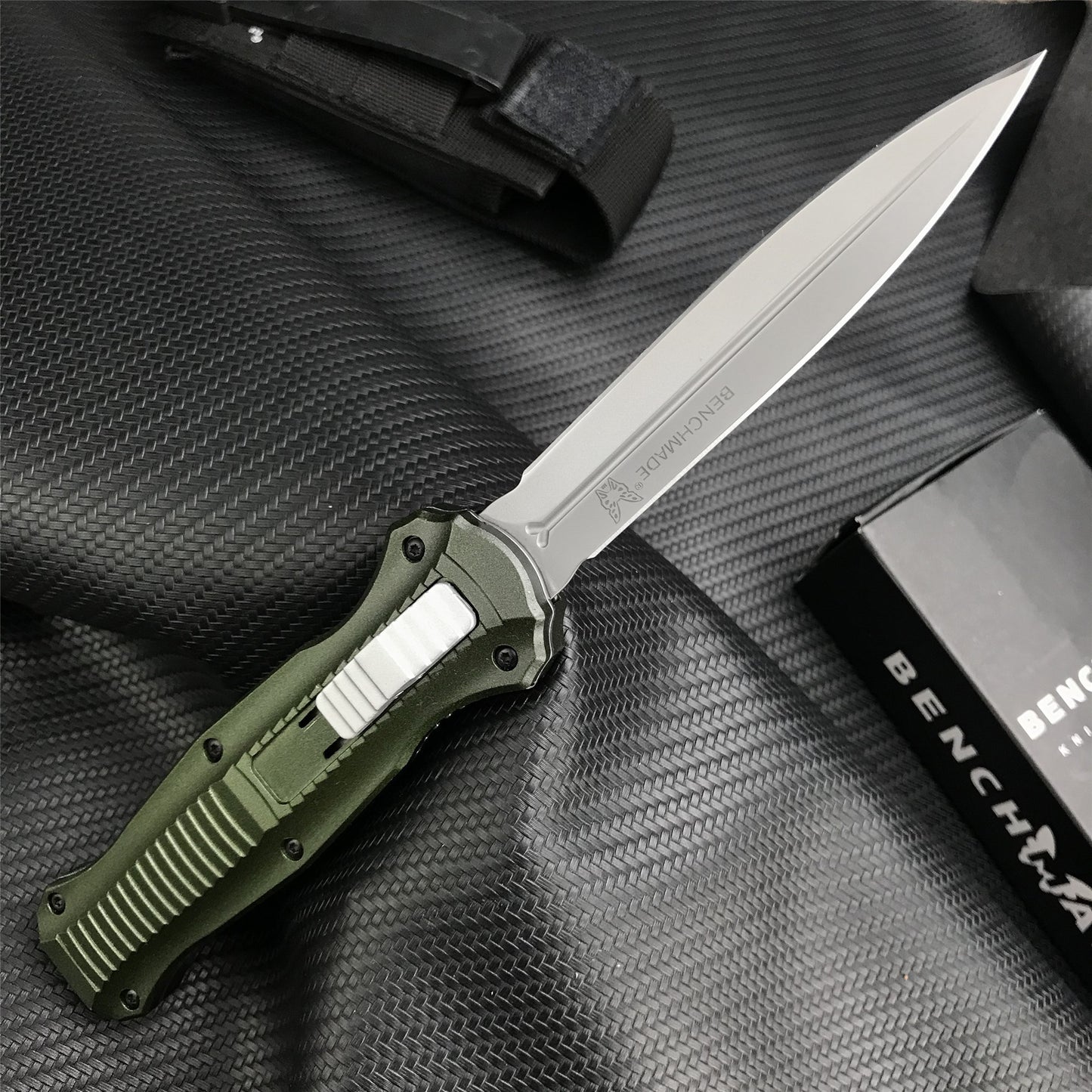 Benchmade 3300bk dagger Tactical Knives AUTO EDC Spring Assist Knife Fixed Blades Double Edge Survival Knifes Camping Hunting Cutting Knifes Fast Opening