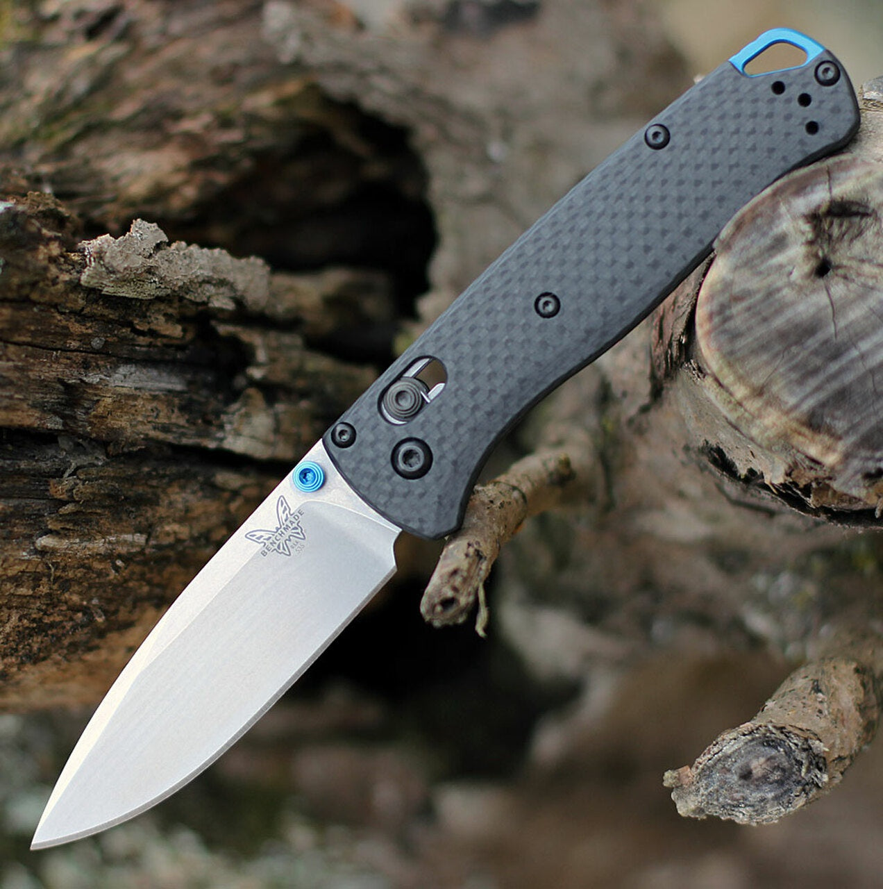 2022 Benchmade Bugout 535-3, 3.24" CPMS90V Plain Blade, Carbon Fiber Handle with Axis Lock Outdoor Pocket Knives