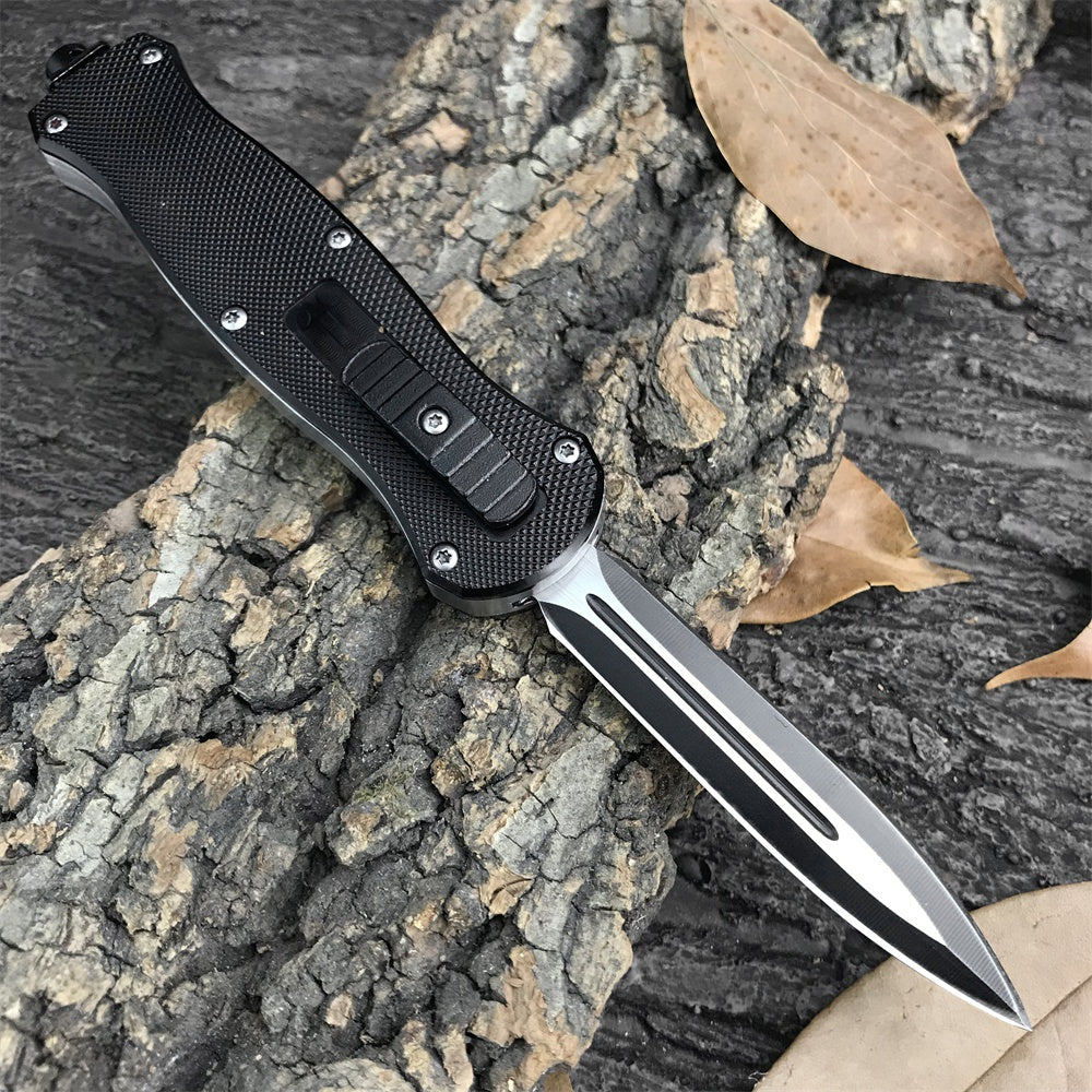 2022 New Benchmade 3300 Dagger POCKET TACTICAL GEAR OTF Finger Actuator AUTO Blade Camping SURVIVAL BLACK EDC HUNTING Tool Collecting Toys