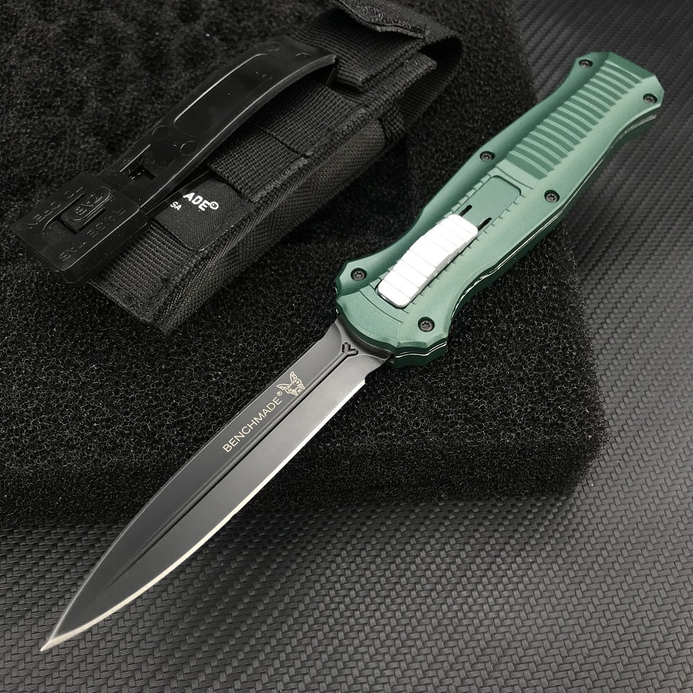 Hot Selling Benchmade 3300bk dagger Tactical Knives AUTO EDC Spring Assist Knife Fixed Blades Double Edge Survival Knifes Camping Hunting Cutting Knifes Fast Opening