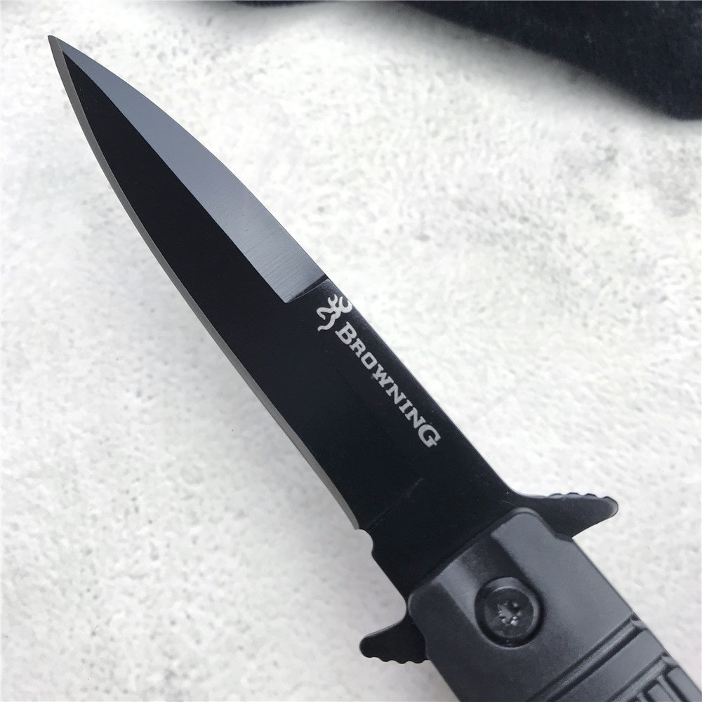 New Browning Spring Assisted Knives Outdoor Camping Tactical Survival Swordfish Knife Folding High Hardness Self-defense Knives EDC Multitool