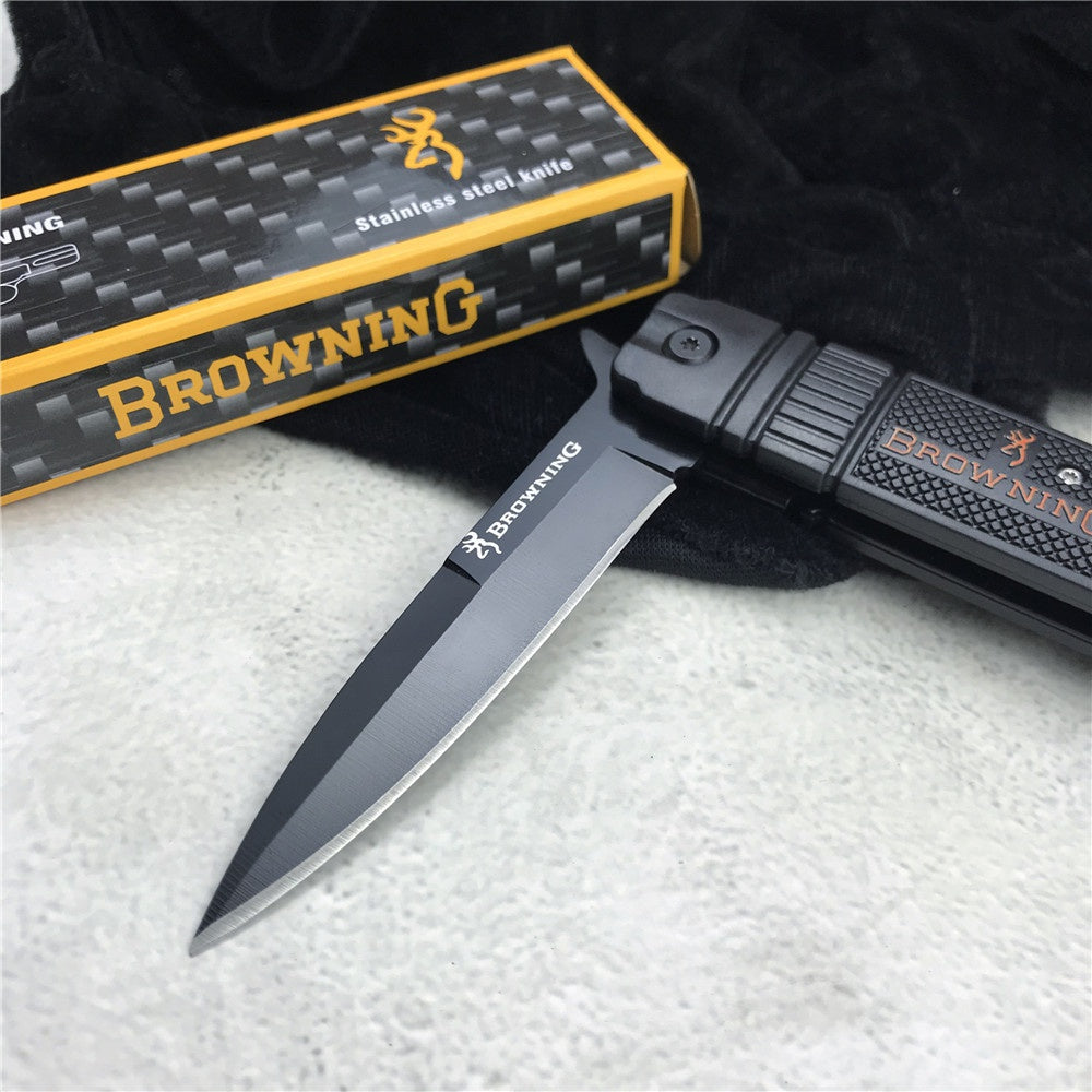 New Browning Spring Assisted Knives Outdoor Camping Tactical Survival Swordfish Knife Folding High Hardness Self-defense Knives EDC Multitool