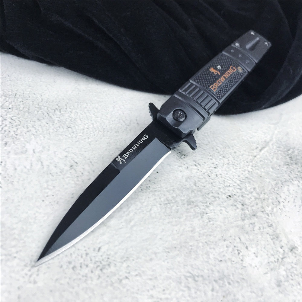 New Browning Spring Assisted Knives Outdoor Camping Tactical Survival Swordfish Knife Folding High Hardness Self-defense Knives EDC Multitool